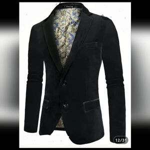 NEW MEN ELEGANT AND CLASSY SOFT BLACK JACKET BLAZER SIZE 2XL-SIZE 44